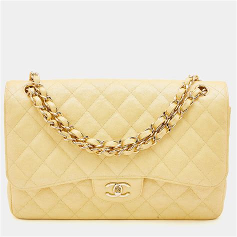 yellow chanel bag|chanel classic flap bag price.